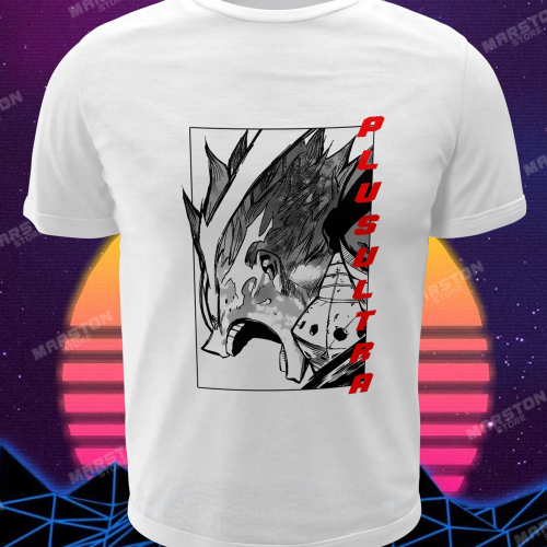 Polera blanca de Boku no Hero Academia (My Hero Academia) con diseño anime