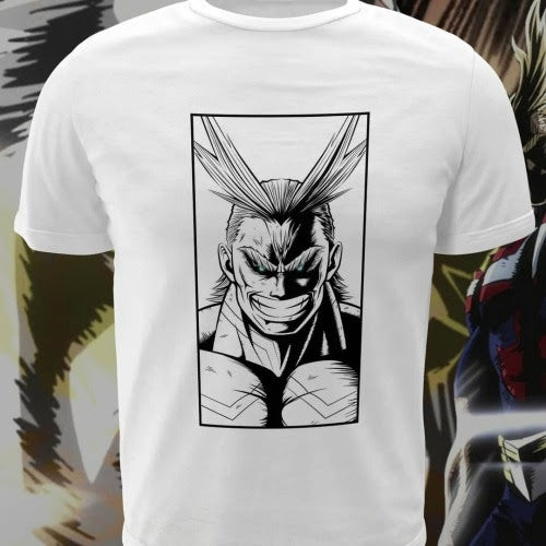 Polera blanca de Boku no Hero Academia (My Hero Academia) con diseño anime