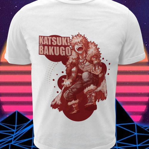 Polera blanca de Boku no Hero Academia (My Hero Academia) con diseño anime