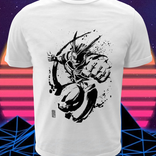 Polera blanca de Boku no Hero Academia (My Hero Academia) con diseño anime