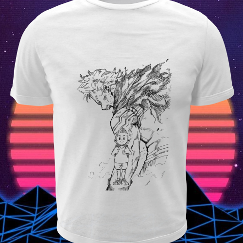 Polera blanca de Boku no Hero Academia (My Hero Academia) con diseño anime