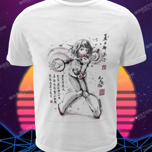 Polera blanca de Boku no Hero Academia (My Hero Academia) con diseño anime