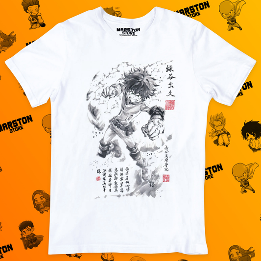 Polera blanca de Boku no Hero Academia (My Hero Academia) con diseño anime
