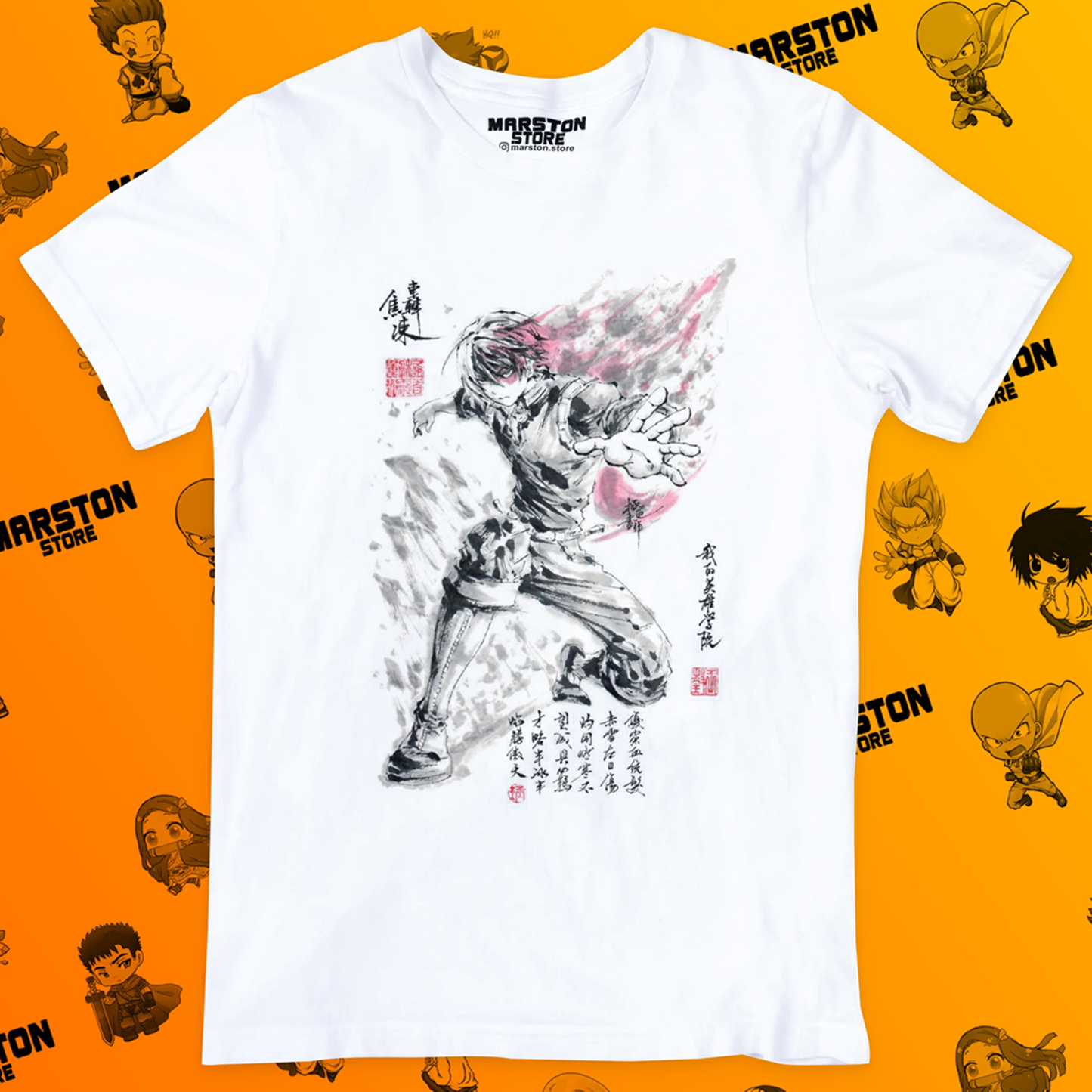Polera blanca de Boku no Hero Academia (My Hero Academia) con diseño anime