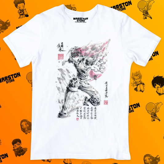 Polera blanca de Boku no Hero Academia (My Hero Academia) con diseño anime