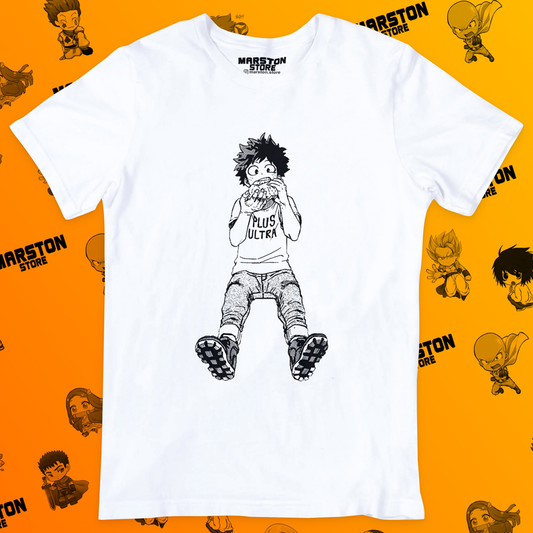 Polera blanca de Boku no Hero Academia (My Hero Academia) con diseño anime