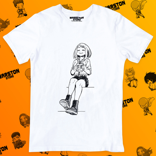 Polera blanca de Boku no Hero Academia (My Hero Academia) con diseño anime