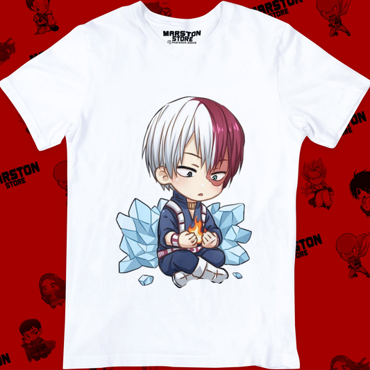 Polera blanca de Boku no Hero Academia (My Hero Academia) con diseño anime