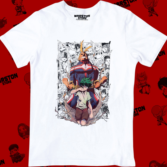 Polera blanca de Boku no Hero Academia (My Hero Academia) con diseño anime