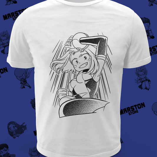 Polera blanca de Boku no Hero Academia (My Hero Academia) con diseño anime