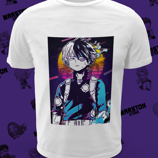 Polera blanca de Boku no Hero Academia (My Hero Academia) con diseño anime