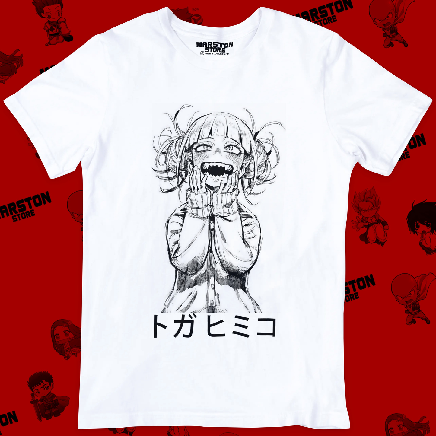 Polera blanca de Boku no Hero Academia (My Hero Academia) con diseño anime