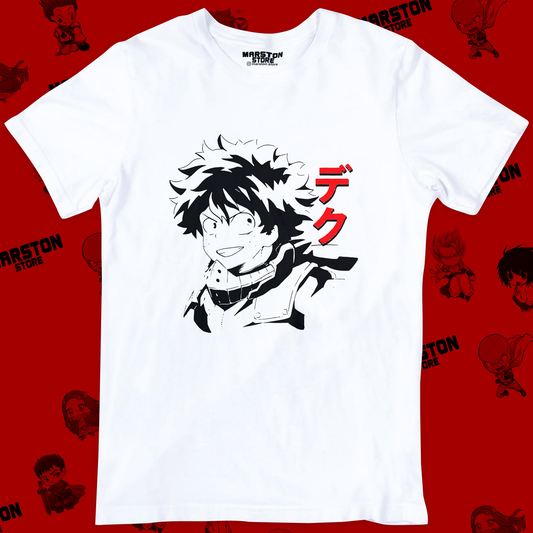 Polera blanca de Boku no Hero Academia (My Hero Academia) con diseño anime