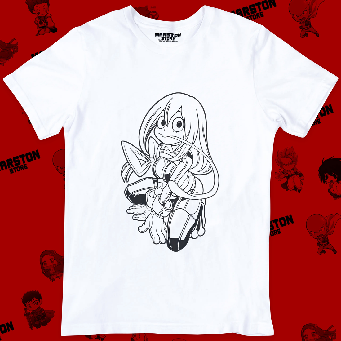 Polera blanca de Boku no Hero Academia (My Hero Academia) con diseño anime