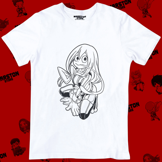 Polera blanca de Boku no Hero Academia (My Hero Academia) con diseño anime