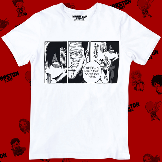 Polera blanca de Boku no Hero Academia (My Hero Academia) con diseño anime