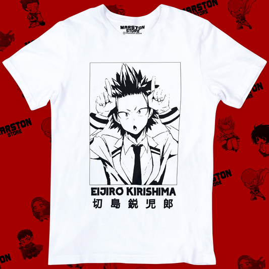 Polera blanca de Boku no Hero Academia (My Hero Academia) con diseño anime