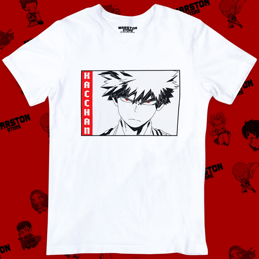 Polera blanca de Boku no Hero Academia (My Hero Academia) con diseño anime