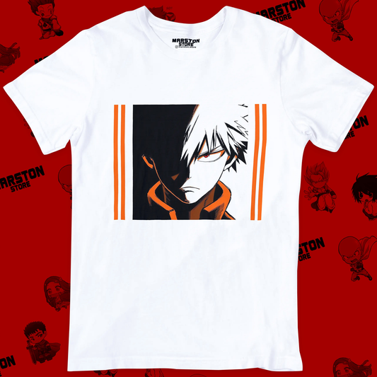 Polera blanca de Boku no Hero Academia (My Hero Academia) con diseño anime