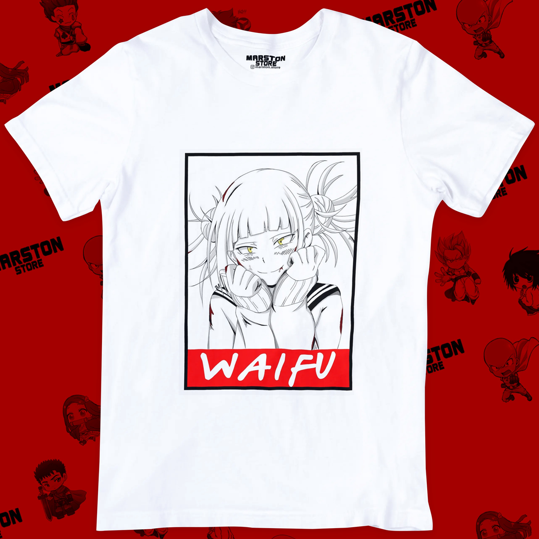 Polera blanca de Boku no Hero Academia (My Hero Academia) con diseño anime