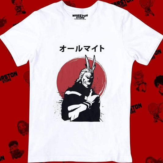 Polera blanca de Boku no Hero Academia (My Hero Academia) con diseño anime