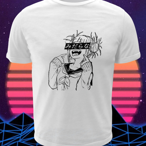 Polera blanca de Boku no Hero Academia (My Hero Academia) con diseño anime