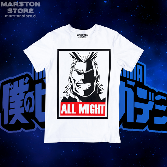Polera blanca de Boku no Hero Academia (My Hero Academia) con diseño anime