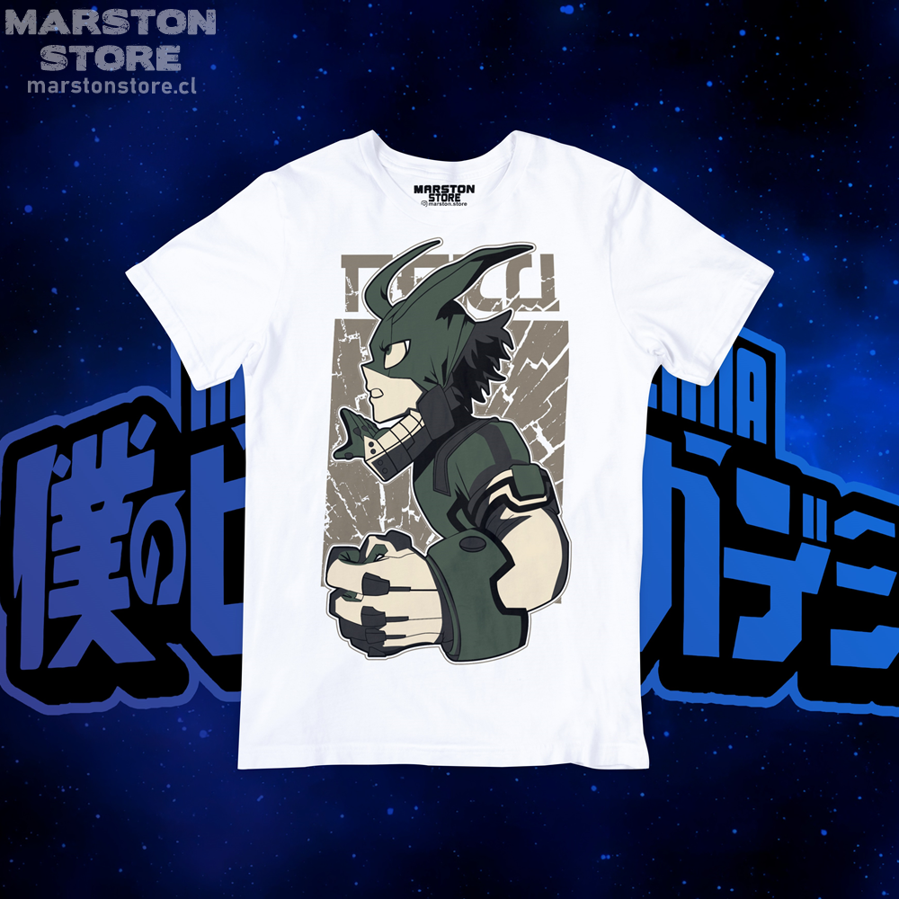 Polera blanca de Boku no Hero Academia (My Hero Academia) con diseño anime