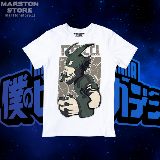 Polera blanca de Boku no Hero Academia (My Hero Academia) con diseño anime
