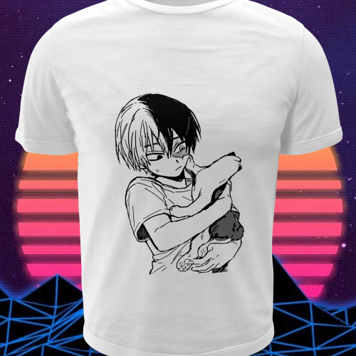 Polera blanca de Boku no Hero Academia (My Hero Academia) con Shoto Todoroki