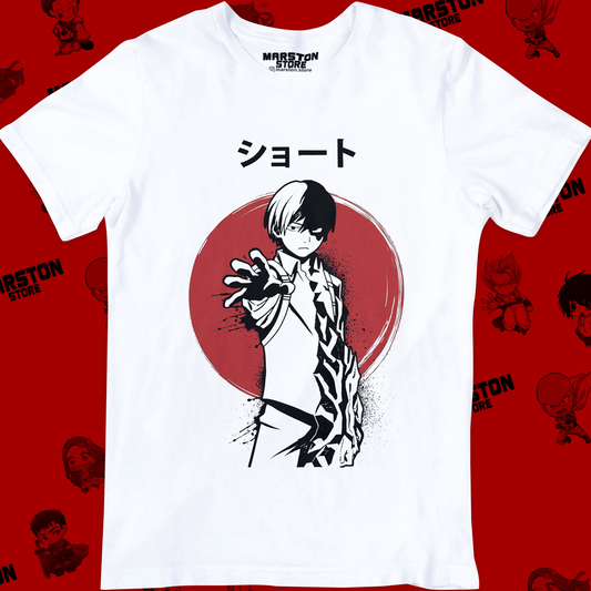 Polera blanca de Boku no Hero Academia (My Hero Academia) con Shoto Todoroki