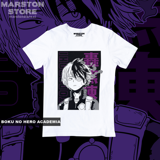 Polera blanca de Boku no Hero Academia (My Hero Academia) con Shoto Todoroki