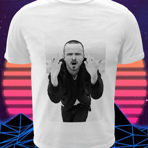 Polera blanca de Breaking Bad con Jesse Pinkman