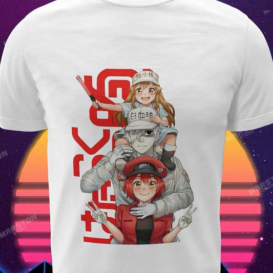 Polera blanca de Cells at Work! / Hataraku Saibou