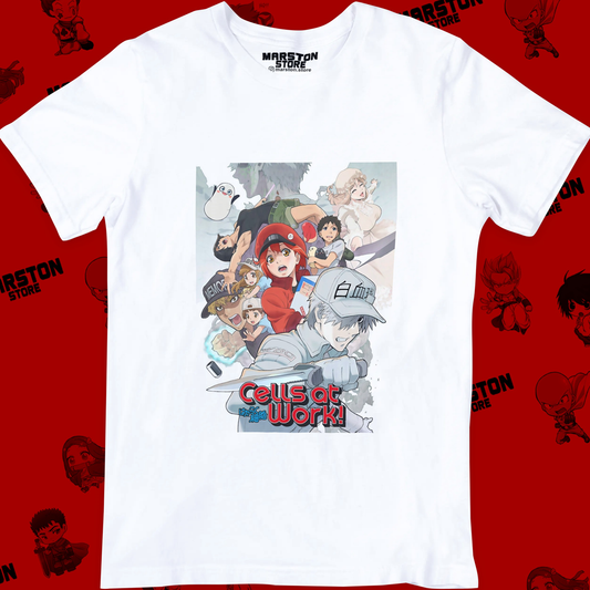 Polera blanca de Cells at Work! / Hataraku Saibou