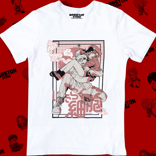 Polera blanca de Cells at Work! / Hataraku Saibou