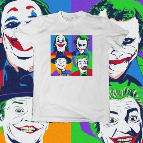 Polera blanca DC con Joker