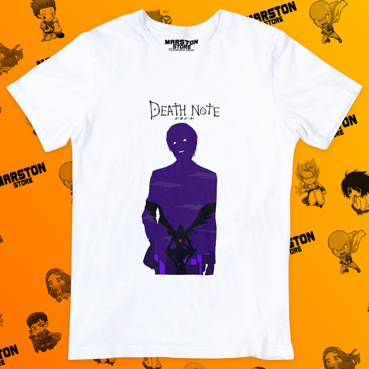 Polera blanca de Death Note con Light Yagami