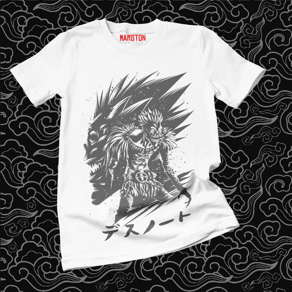 Polera blanca de Death Note con Ryuk