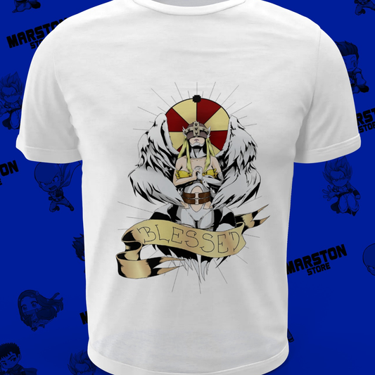 Polera blanca de Digimon