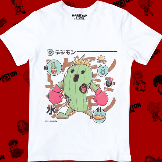 Polera blanca de Digimon