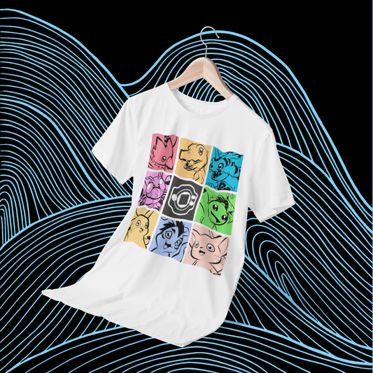 Polera blanca de Digimon