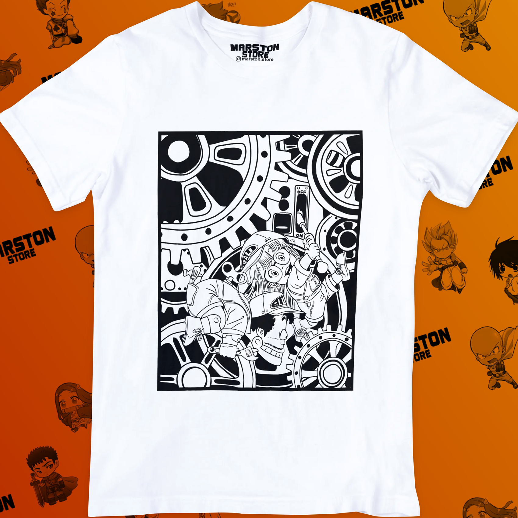 Polera blanca de Dr. Slump con Arale Norimaki