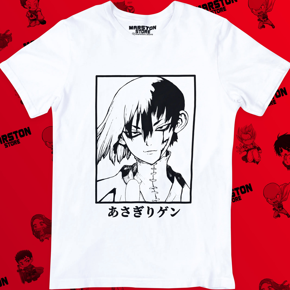 Polera blanca de Dr. Stone