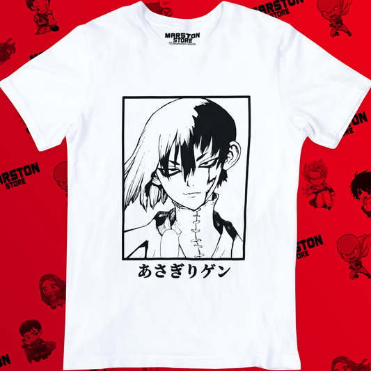 Polera blanca de Dr. Stone
