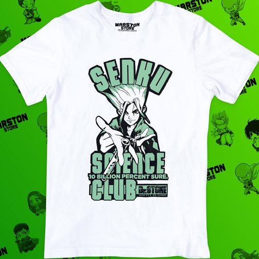 Polera blanca de Dr. Stone