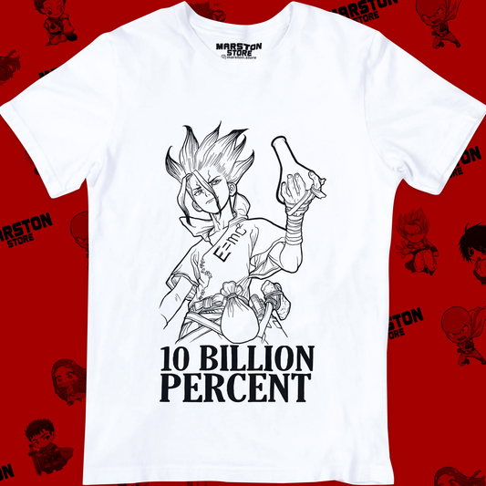 Polera blanca de Dr. Stone