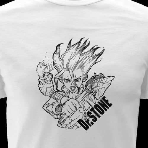 Polera blanca de Dr. Stone