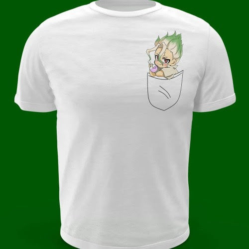 Polera blanca de Dr. Stone