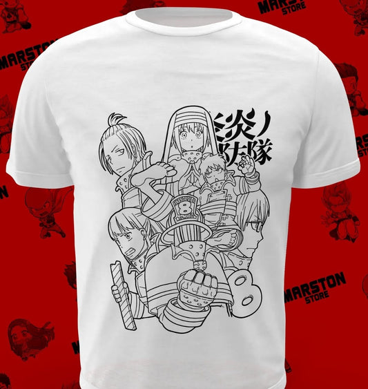 Polera blanca de Fire Force